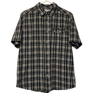 Men's Columbia Sportswear Plaid S/S Casual Button Down Shirt Size L EUC #7264